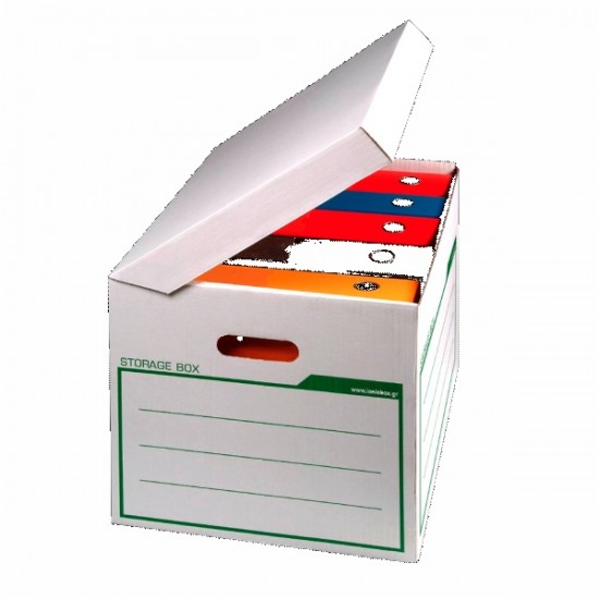 ΚΟΥΤΙ ΑΠΟΘΗΚΕΥΣΗΣ ΧΑΡΤΙΝΟ ΛΕΥΚΟ ΙΩΝΙΑ ΜΕ ΚΑΠΑΚΙ 33x44x30 cm (0210)