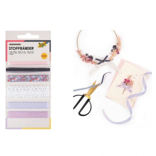 ΚΟΡΔΕΛΑ ΥΦΑΣΜΑΤΙΝΗ FOLIA ΣΕΤ 6τεμ. ΑΣΟΡΤΙ (1x50cm & 5x100cm) ΛΙΛΑ