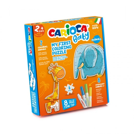 ΣΕΤ ΖΩΓΡΑΦΙΚΗΣ CARIOCA BABY COLORING PUZZLE ANIMALS