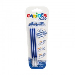 ΑΝΤΑΛ/ΚΑ ΣΤΥΛΟΥ CARIOCA ERASABLE OOPS ΜΠΛΕ (μπλίστερ 3τεμ.)