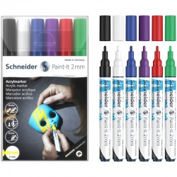 ΜΑΡΚΑΔΟΡΟΙ SCHNEIDER PAINT-IT 310 (2mm) σετ 6 βασικά χρώματα