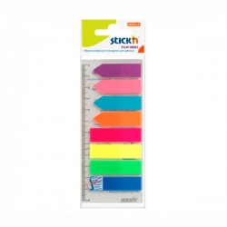 ΣΕΛΙΔΟΔΕΙΚΤΕΣ Stick'N ΠΛΑΣΤΙΚΟΙ 45x12mm NEON ΣΕΤ 8χ25Φ (τόξο+ορθογώνιο)