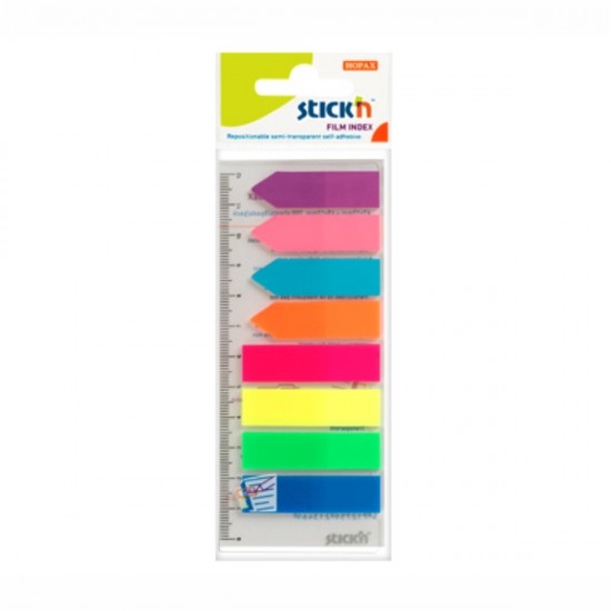 ΣΕΛΙΔΟΔΕΙΚΤΕΣ Stick'N ΠΛΑΣΤΙΚΟΙ 45x12mm NEON ΣΕΤ 8χ25Φ (τόξο+ορθογώνιο)