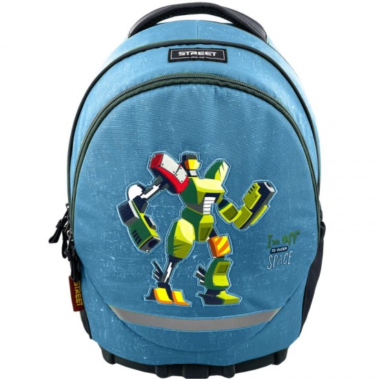 ΤΣΑΝΤΑ ΣΧΟΛΙΚΗ STREET ROBOTS 31x16x43cm (με εργονομική πλάτη air system και σκληρό πάτο)