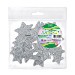 ΑΥΤΟΚΟΛΛΗΤΑ LEBEZ ΑΦΡΩΔΕΣ ΑΣΤΕΡΙΑ GLITTER ΑΣΗΜ 20τεμ.