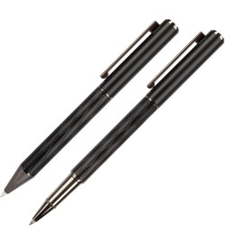 ΣΤΥΛΟ WELLINGTON ΣΕΤ INFINITY BLACK (Διαρκείας & roller)