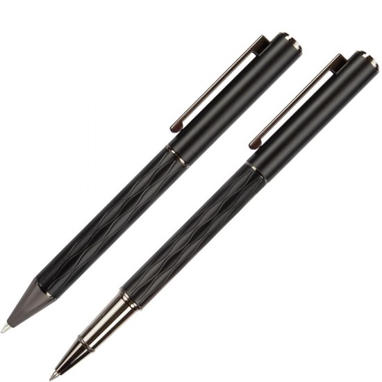 ΣΤΥΛΟ WELLINGTON ΣΕΤ INFINITY BLACK (Διαρκείας & roller)