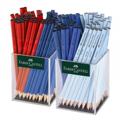 ΜΟΛΥΒΙΑ F.CASTELL GRIP ΣΚΕΤΑ 3 ΧΡΩΜΑΤΑ (μπλε,κόκκινο,σιέλ) stand 144 τεμ.