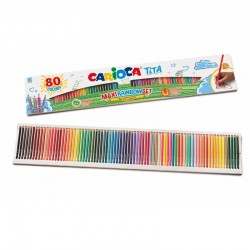 ΚΡΑΓΙΟΝ ΧΡΩΜΑΤΙΣΤΑ CARIOCA ΤΙΤΑ MAXI RAINBOW SET 80χρωμ.