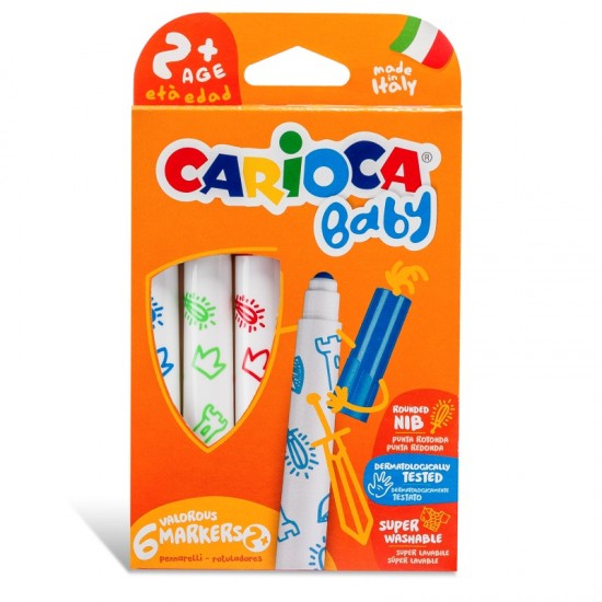 ΜΑΡΚΑΔΟΡΟΙ CARIOCA BABY JUMBO 2+ 6 χρωμ.