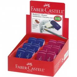 ΓΟΜΕΣ FABER CASTELL ΧΡΩΜΑΤΙΣΤ. ΜΙΚΡΕΣ ΘΗΚΗ ΚΟΥΤΙ 24τεμ. (ΚΟΚΚΙΝΟ-ΜΠΛΕ)