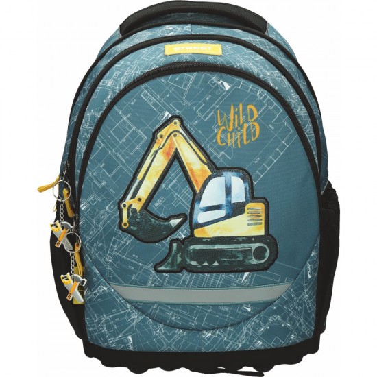 ΤΣΑΝΤΑ ΣΧΟΛΙΚΗ STREET CONSTRUCTION 31x16x43cm (με εργονομική πλάτη air system και σκληρό πάτο)