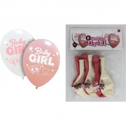 ΜΠΑΛΟΝΙΑ BABY GIRL 6τεμ. 30cm