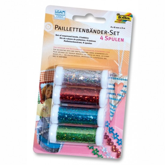 ΚΟΡΔΕΛΑ FOLIA ΜΕΤΑΛΙΖΕ ΣΧΕΔΙΑ 3m ΣΕΤ 4τεμ.