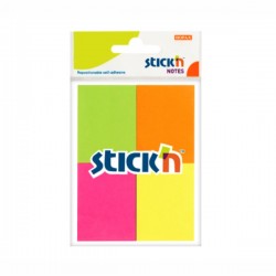 ΧΑΡΤΑΚΙΑ Stick'N ΝΕΟΝ ΑΣΟΡΤΙ 38Χ50 50Φ ΣΕΤ 4τεμ.