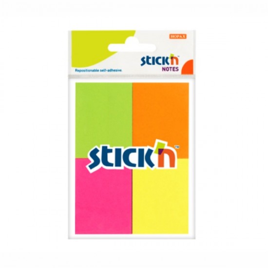 ΧΑΡΤΑΚΙΑ Stick'N ΝΕΟΝ ΑΣΟΡΤΙ 38Χ50 50Φ ΣΕΤ 4τεμ.