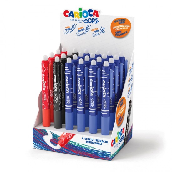 ΣΤΥΛΟ CARIOCA ERASABLE OOPS ΑΥΤΟΜΑΤΟ (stand 24τεμ.)