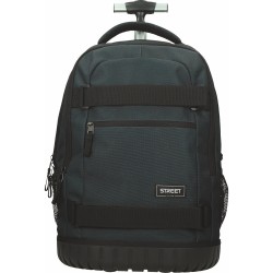 ΤΣΑΝΤΑ ΣΧΟΛΙΚΗ STREET TROLLEY IMPACT BLACKY 30x20x48 cm (με εργονομική πλάτη air system και σκληρό πάτο)
