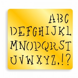 ΣΤΕΝΣΙΛ ΜΕΤΑΛΛΙΚΟ MEYCO ΛΑΤΙΝΙΚΟΙ ΧΑΡΑΧΤΗΡΕΣ