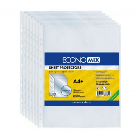 ΖΕΛΑΤΙΝΕΣ ECONOMIX ΚΡΙΚ CLEAR 220χ305mm (πακέτο 100τεμ.)