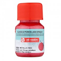 TALENS ART CREATION ΧΡΩΜΑΤΑ OPQ GLASS/PORCELAIN  30ml METAL RED