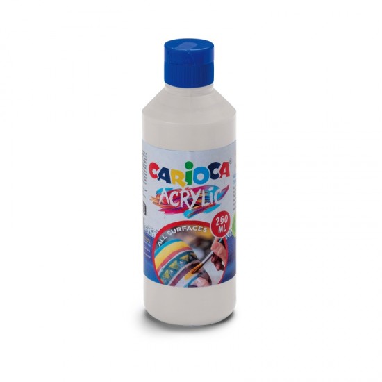 ΧΡΩΜΑΤΑ ΑΚΡΥΛΙΚΑ CARIOCA ΜΠΟΥΚΑΛΙ 250ml WHITE
