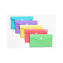 ΦΑΚΕΛΟΣ PP OPTIMA  ΚΟΥΜΠΙ VOUCHER (12x24mm)  PASTEL ΑΣΟΡΤΙ (πακέτο 10τεμ.)