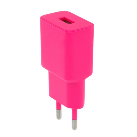 ΦΟΡΤΙΣΤΗΣ ΤΑΞΙΔΙΟΥ SETTY USB OUTPUT 2400mA PINK LSIM-A-123