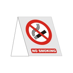 ΣΗΜΑ ΠΙΝΑΚΙΔΑ ΜΕΤΑΛΛΙΚΗ NO SMOKING 7x6 (2 όψεων)