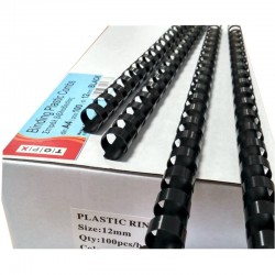 ΣΠΙΡΑΛ ΒΙΒΛΙΟΔΕΣΙΑΣ ΠΛΑΣΤΙΚΑ Νο 10 ΜΑΥΡΑ  (κουτί 100τεμ.)