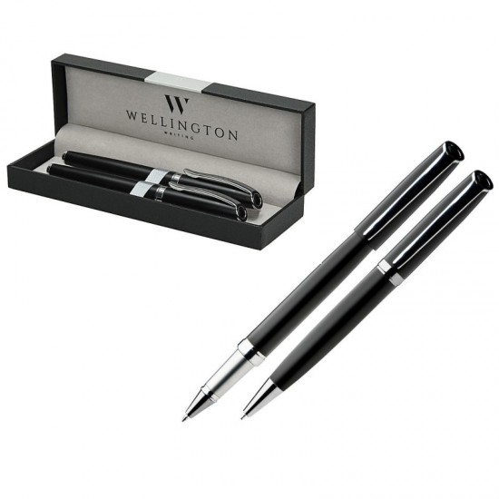 ΣΤΥΛΟ WELLINGTON ΣΕΤ AURORA BLACK  (Διαρκείας & roller)