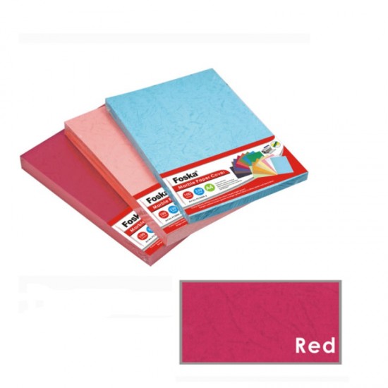ΒΙΒΛΙΟΔΕΣΙΑΣ ΕΞΩΦΥΛΛΑ FOSKA Α4 ΤΥΠΟΥ LEATHER 210gr ΚΟΚΚΙΝΟ