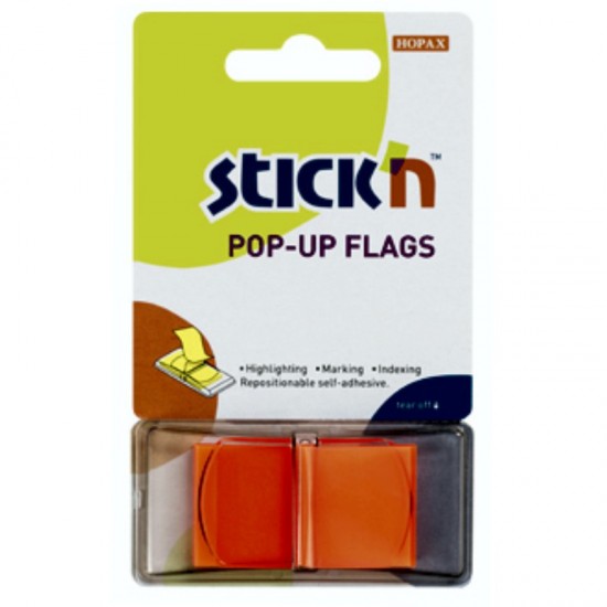 ΣΕΛΙΔΟΔΕΙΚΤΕΣ Stick'N POP-UP 45x25mm ΠΟΡΤΟΚΑΛΙ 50Φ