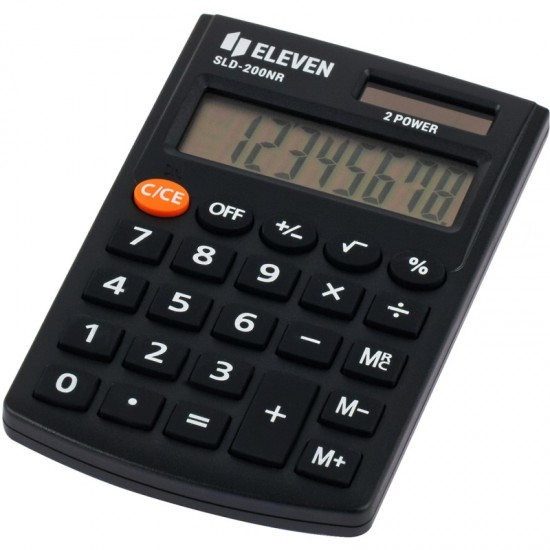 ΚΟΜΠΙΟΥΤΕΡ ELEVEN SLD 200-NR (8 ψηφία) ΜΑΥΡΟ 98x62x10mm