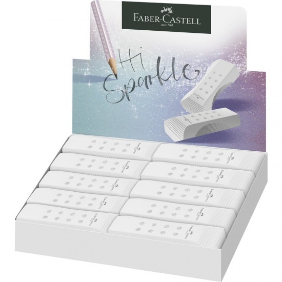 ΓΟΜΕΣ FABER CASTELL ROLL-ON SPARKLE ΛΕΥΚΕΣ ΚΟΥΤΙ 20τεμ.