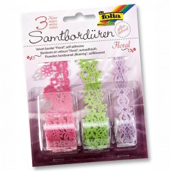 ΔΑΝΤΕΛΑ FOLIA ΑΥΤΟΚ/ΤΗ VELVET FLORAL 1m ΣΕΤ 3τεμ.