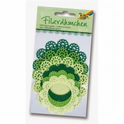 ΔΑΝΤΕΛΑ FOLIA ΣΤΡΟΓΓΥΛ. Φ 7-10cm  ΣΕΤ 6τεμ. ΠΡΑΣΙΝΗ