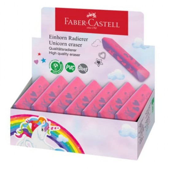 ΓΟΜΕΣ FABER CASTELL DUST FREE UNICORN  ΚΟΥΤΙ 15τεμ.