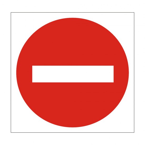 ΣΗΜΑ ΑΥΤΟΚΟΛΛΗΤΟ ΑΠΑΓΟΡΕΥΕΤΑΙ-ΠΑΥΛΑ ΚΟΚΚΙΝΟ 25x25cm