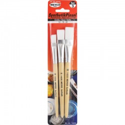 ΠΙΝΕΛΑ MEYCO ΣΥΝΘΕΤΙΚΑ ΠΛΑΚΕ ΣΕΤ 3τεμ. (12,16,20)