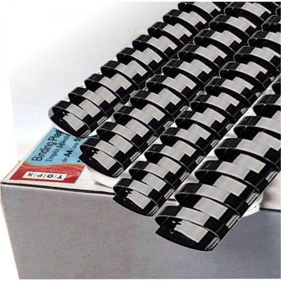 ΣΠΙΡΑΛ ΒΙΒΛΙΟΔΕΣΙΑΣ ΠΛΑΣΤΙΚΑ Νο 51 ΜΑΥΡΑ  (κουτί 50τεμ.) ΟΒΑΛ