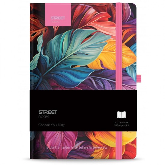 ΣΗΜΕΙΩΜΑΤΑΡΙΟ STREET FLOWERS PETAL B5 96σελ. (80gr ριγέ)