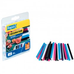 ΡΑΒΔΟΙ ΣΙΛΙΚΟΝΗΣ 9cm Φ7mm ΣΕΤ 36τεμ.ΚΛΑΣΣΙΚΑ ΧΡΩΜΑΤΑ