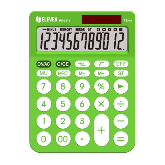 ΚΟΜΠΙΟΥΤΕΡ ELEVEN RK 2311-GN ΠΡΑΣΙΝΟ (12 ψηφία) 195χ145x26mm