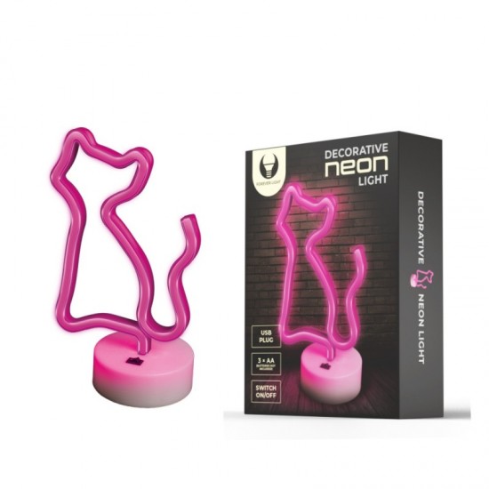 ΦΩΤΙΣΤΙΚΟ ΤΟΙΧΟΥ FOREVER LED ΓΑΤΑ ΡΟΖ ΜΕ ΒΑΣΗ