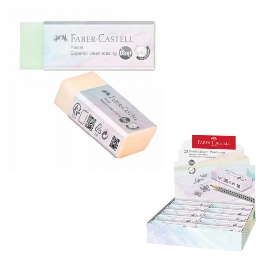 ΓΟΜΕΣ FABER CASTELL DUST FREE ΧΡΩΜΑΤ. PASTEL ΚΟΥΤΙ 20τεμ.