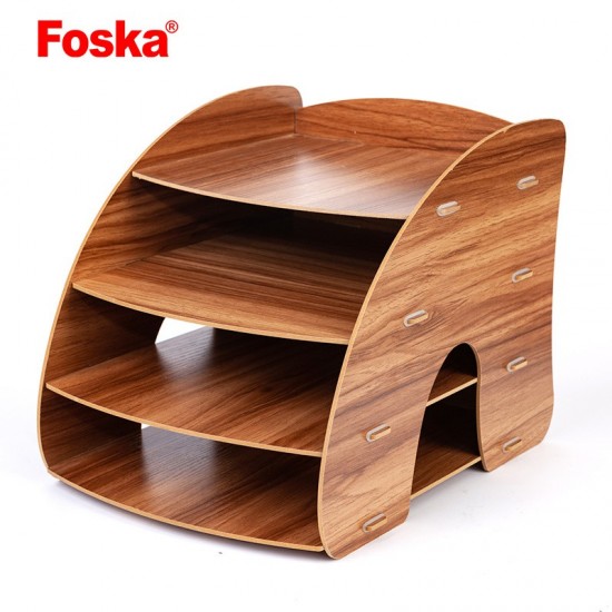 ΧΑΡΤΟΘΗΚΗ ΞΥΛΙΝΗ FOSKA 4/ΠΛΗ  (24.5χ34χ27cm)