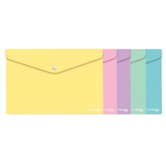 ΦΑΚΕΛΟΣ ΚΟΥΜΠΙ ORNA PASTEL A4 ΣΕΤ 5τεμ.