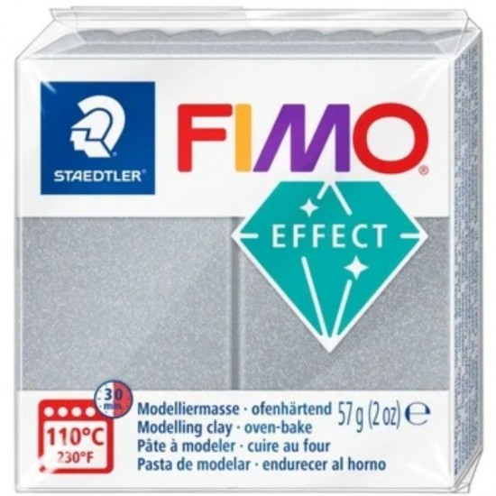 ΠΗΛΟΣ STAEDTLER FIMO EFFECT METALLIC SILVER 56 gr.