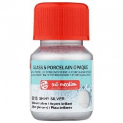 TALENS ART CREATION ΧΡΩΜΑΤΑ OPQ GLASS/PORCELAIN  30ml SHINY SILVER